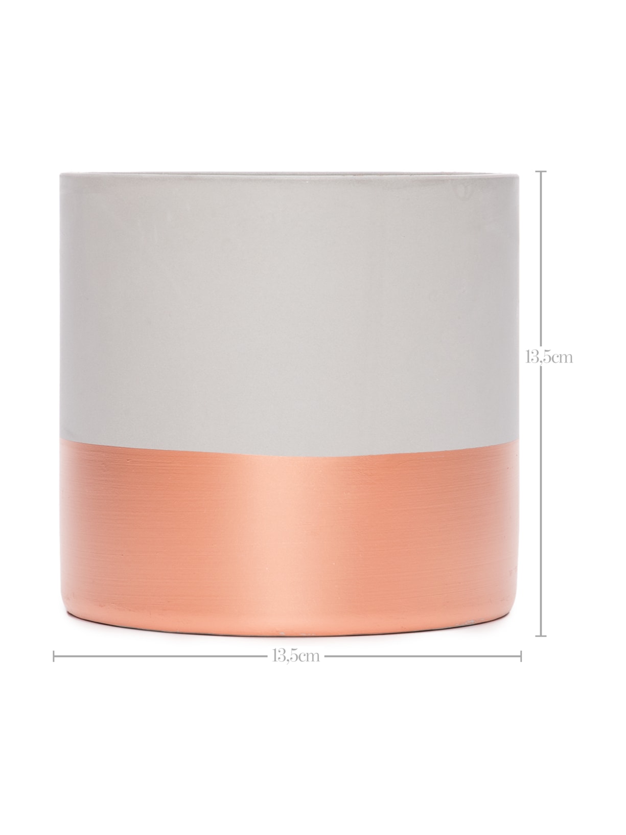 Conjunto De Cachepots Em Cimento 2 Peças Cinza '2Home