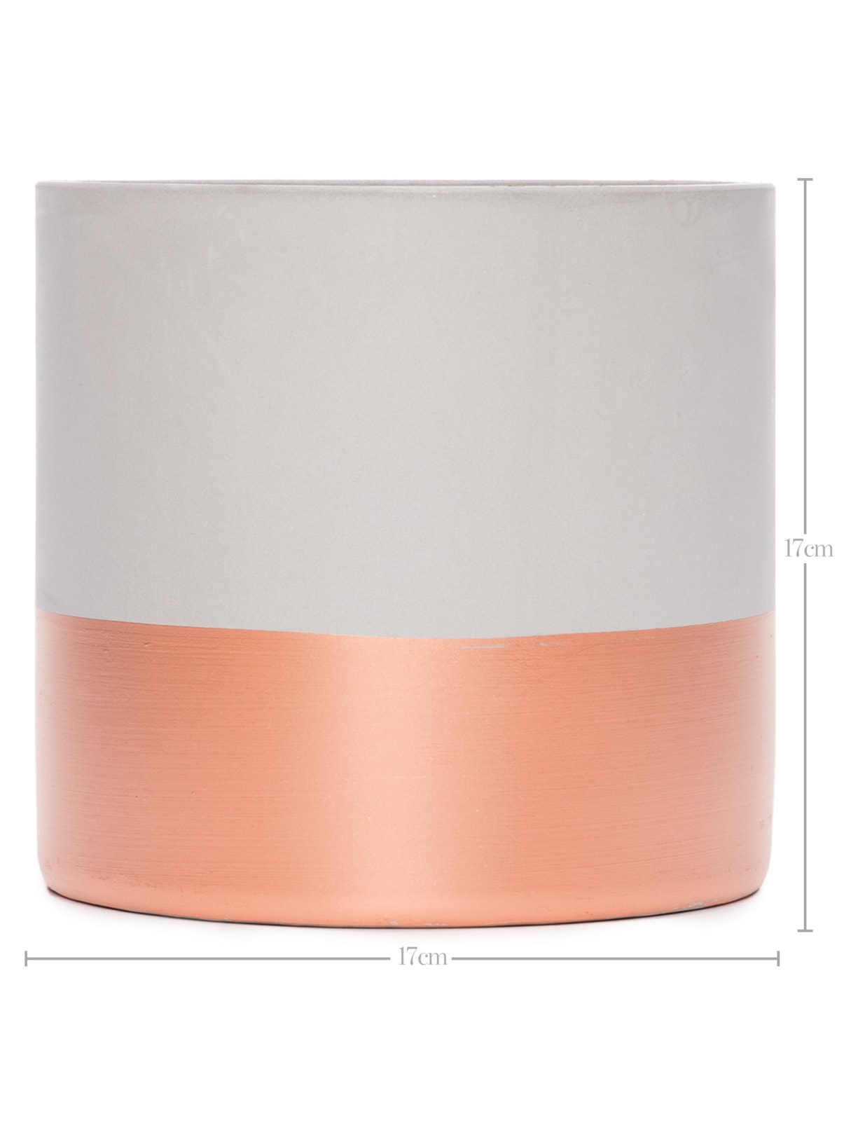 Conjunto De Cachepots Em Cimento 2 Peças Cinza '2Home