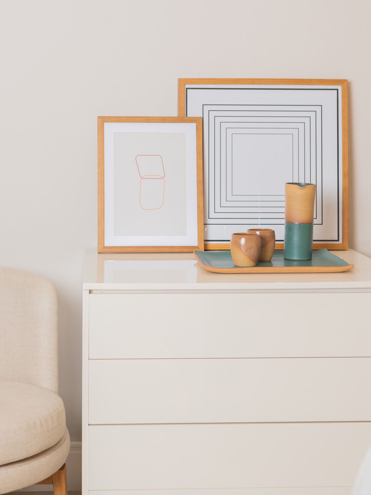 Conjunto De Copos Tulipa 2 Unidades Marrom Luli Ateliê