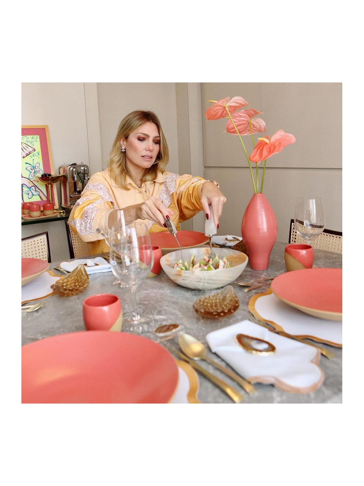 Conjunto De Copos Tulipa 2 Unidades Rosa Luli Ateliê