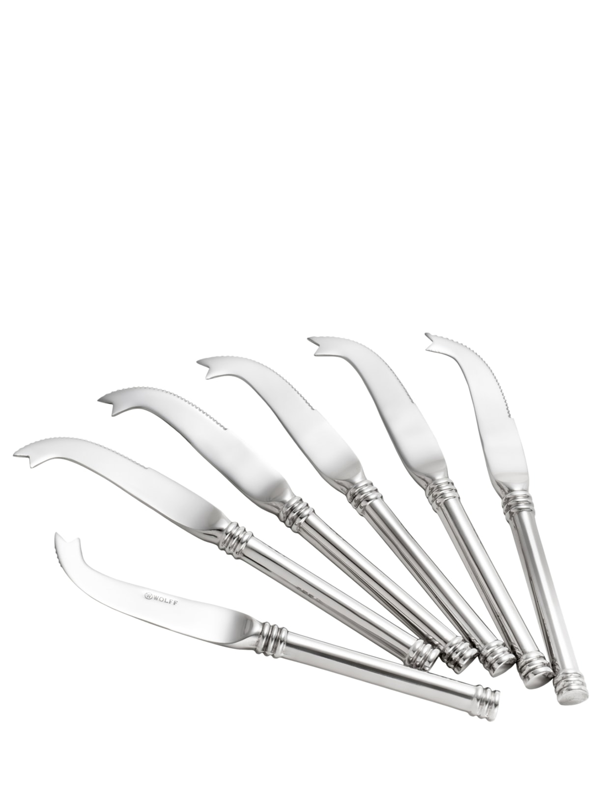 Conjunto De Facas Para Queijo Atenas Em Aço Inox 6 Peças - Prata