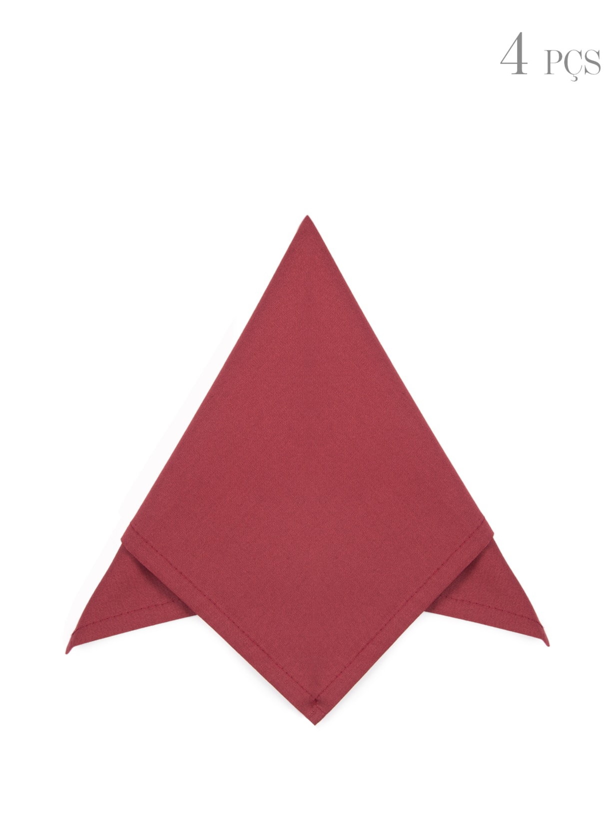 Conjunto De Guardanapo Merlot 4 Peças - Vermelho