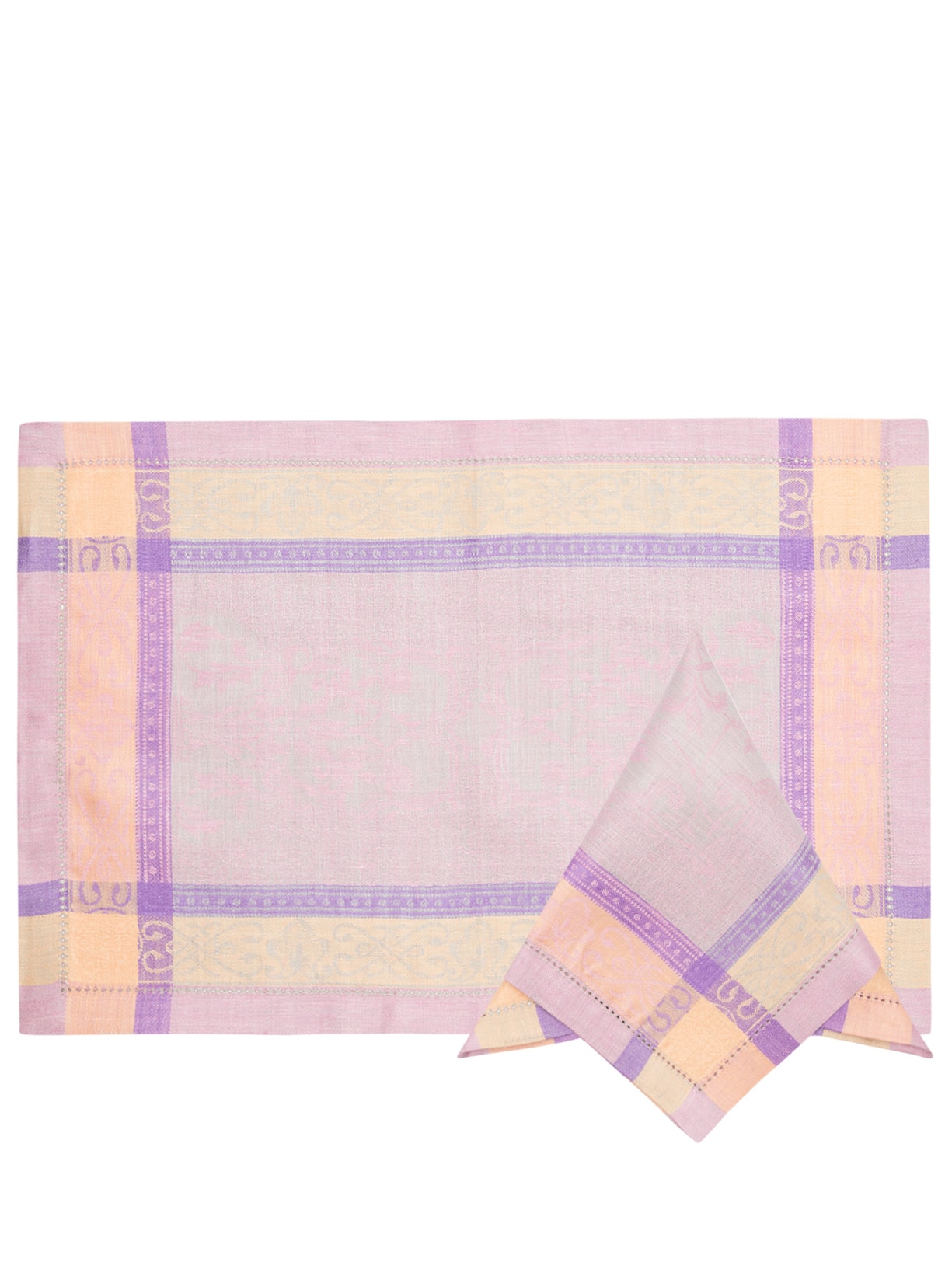 Conjunto de Lugar Americano Com Guardanapo Em Linho 2 Peças - Lilás