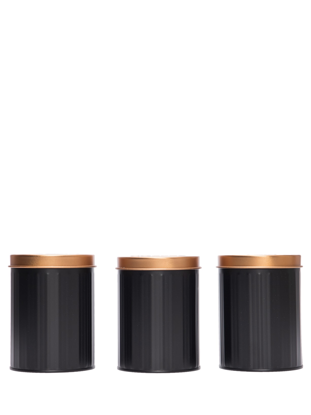 Conjunto De Porta Condimentos Com Tampa Em Ferro 3 Peças - Preto
