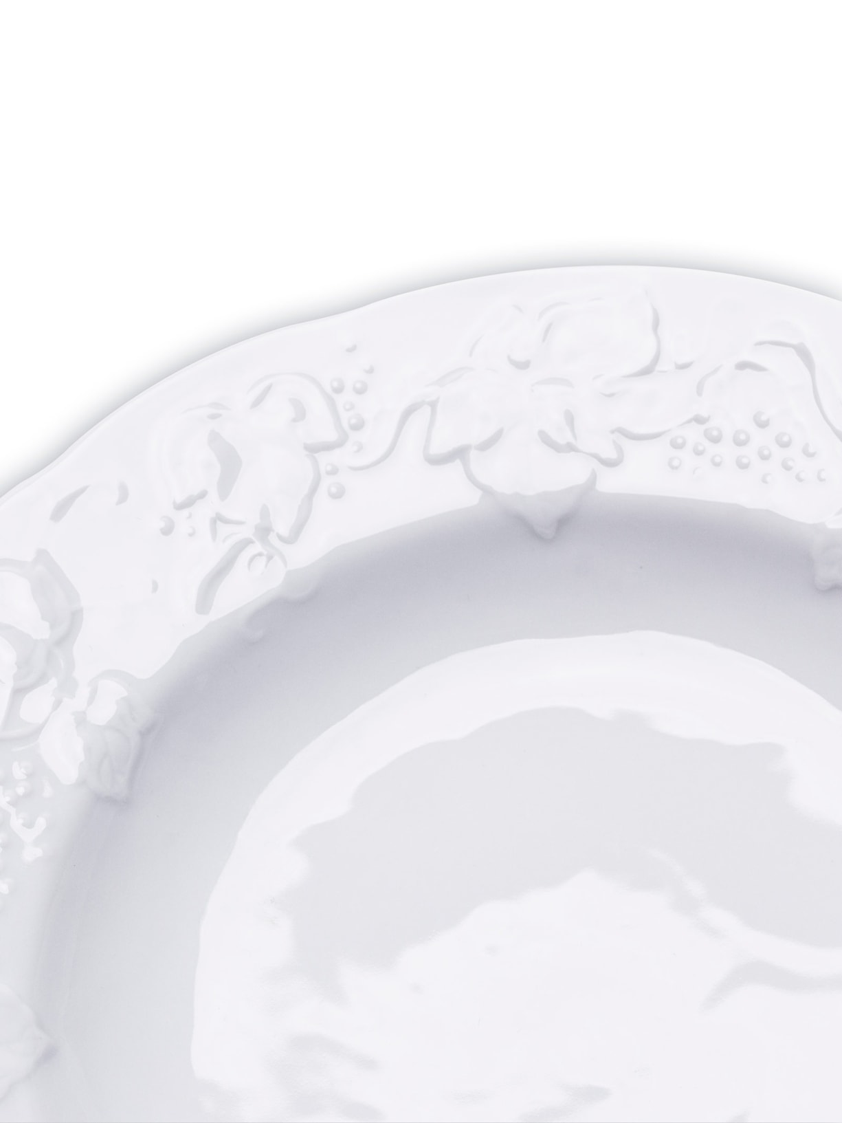 Conjunto De Pratos Fundos Limoges Vendange Em Porcelana 6 Peças Branco Wolff