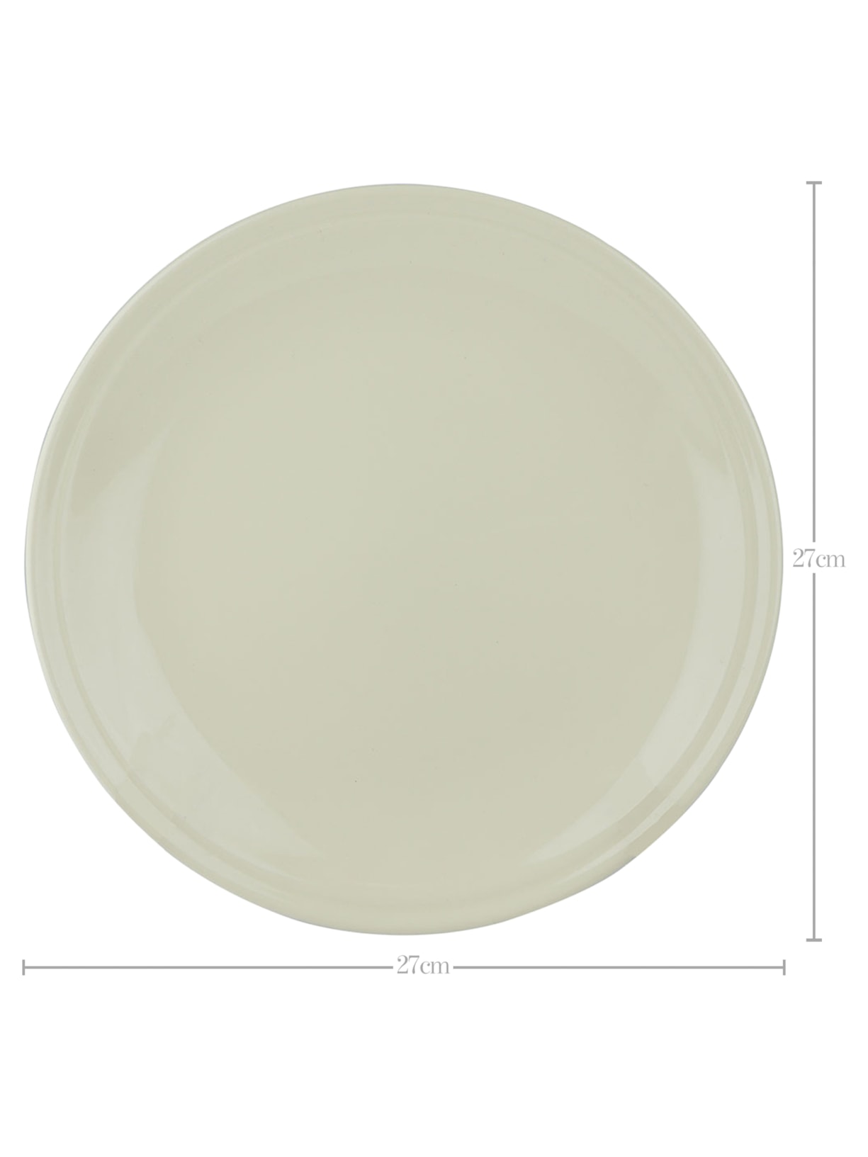 Conjunto de Pratos Rasos 6 Peças Em Cerâmica Bege '2Home