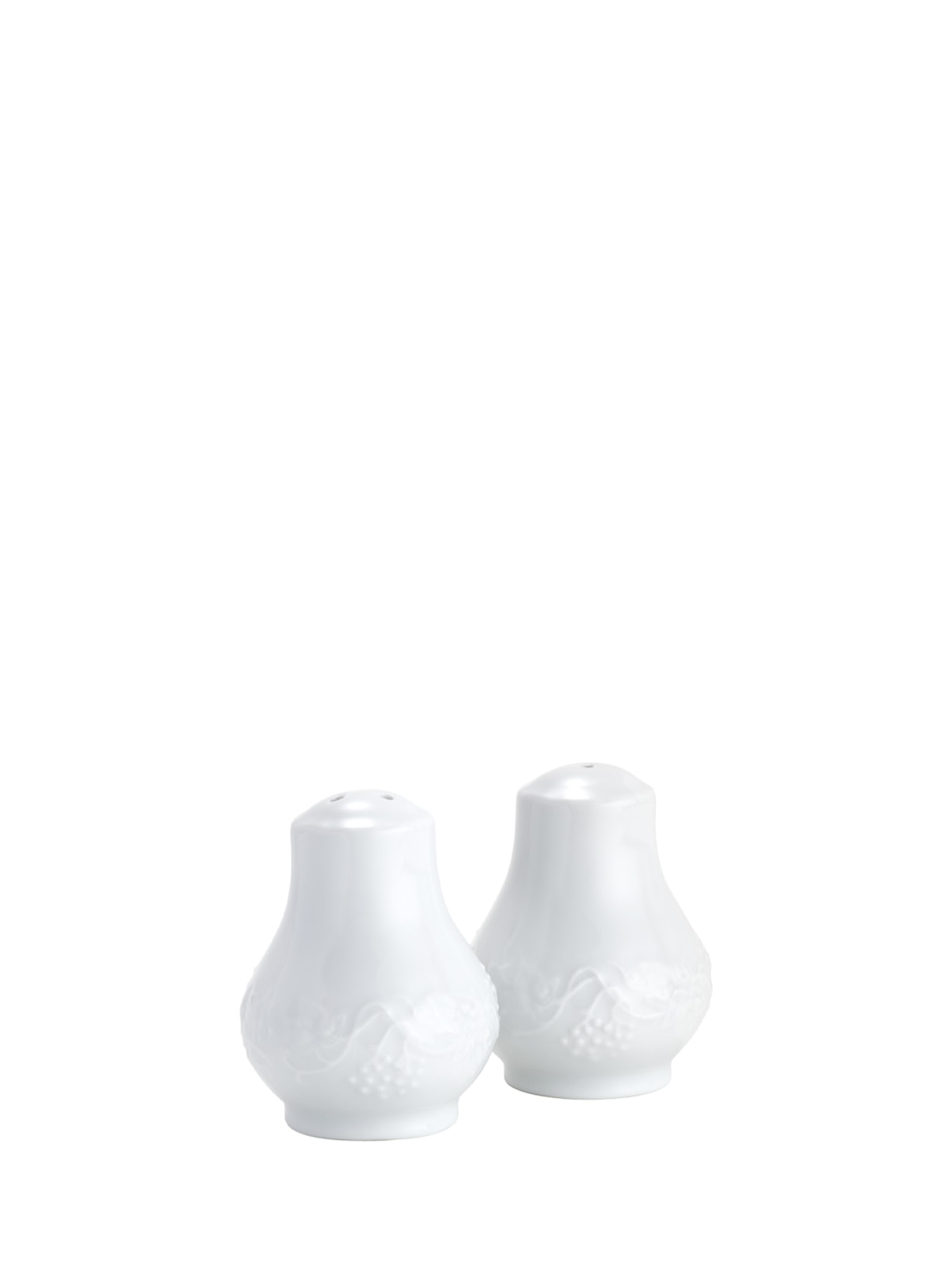 Conjunto De Saleiro E Pimenteiro Limoges Vendange Em Porcelana - Branco