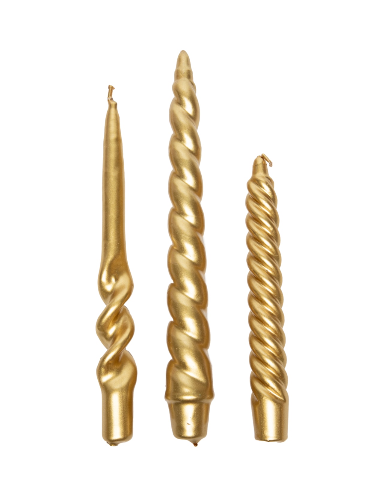 Conjunto De Velas Castiçal Especial Natal Dourado Cian Candle