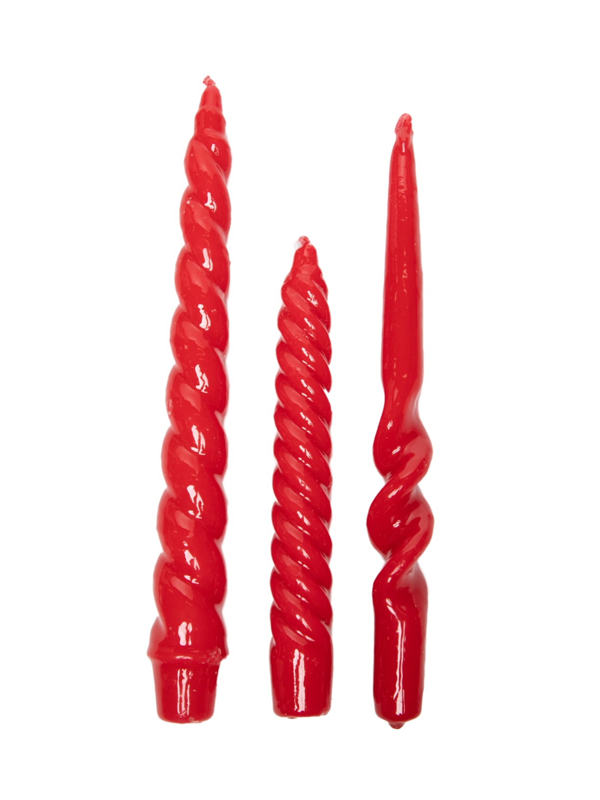 Conjunto De Velas Castiçal - Vermelho