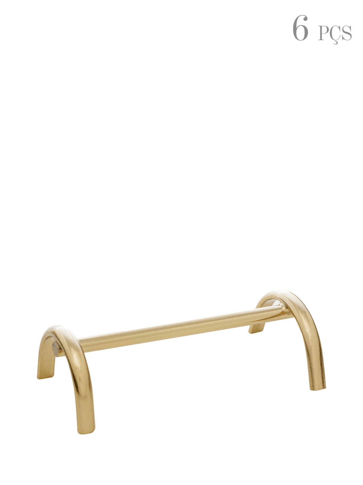 Conjunto Descansos Para Talheres Com Cordão Liso 6 Peças - Dourado