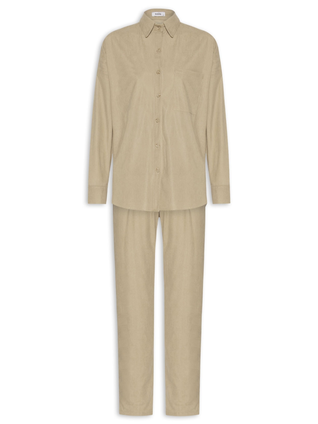 Conjunto Feminino Alfaiataria Texturizada - Bege