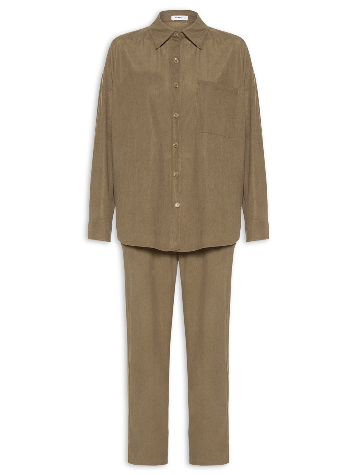 Conjunto Feminino Alfaiataria Texturizada - Marrom