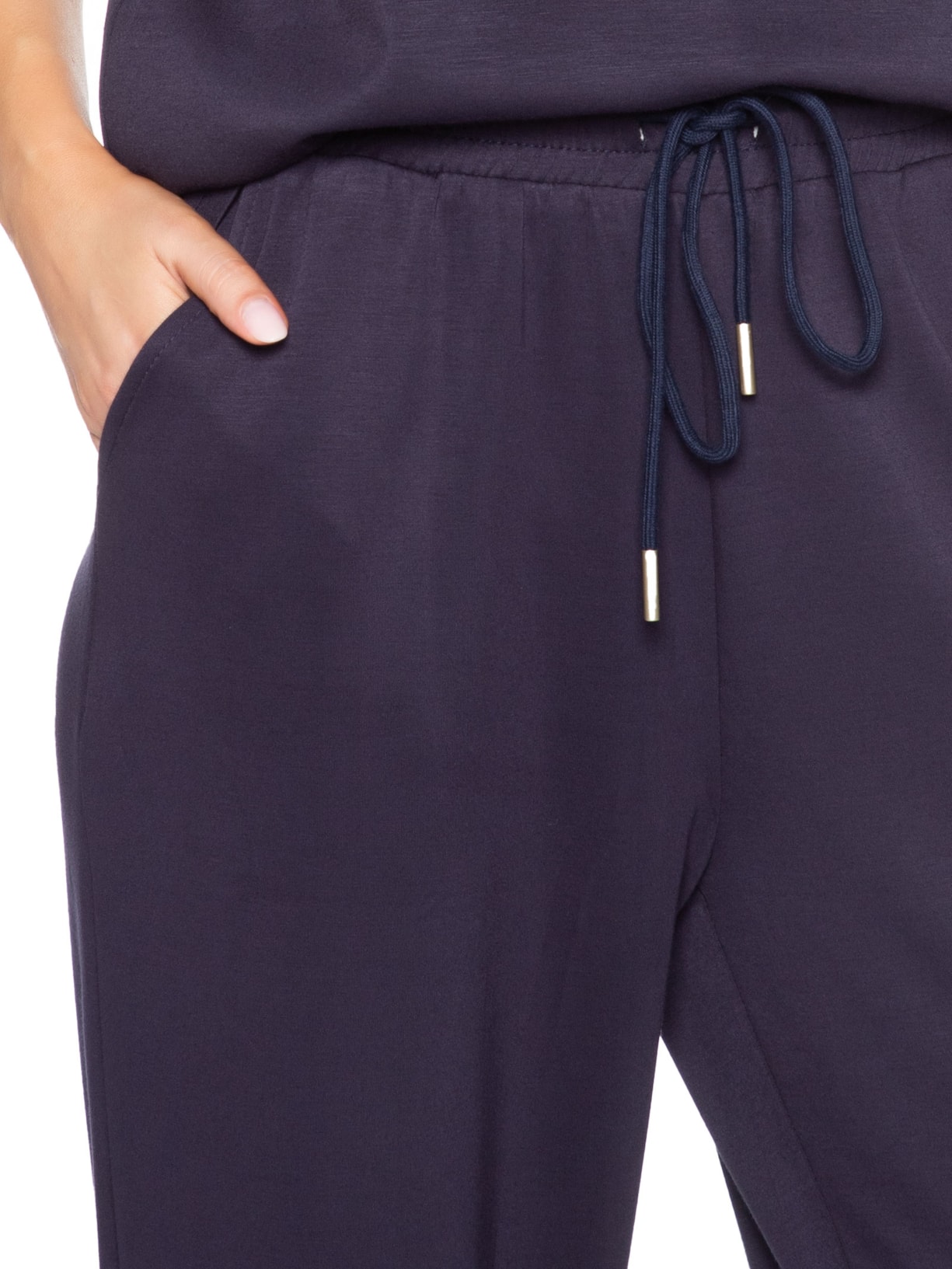 Conjunto Feminino Básico Em Malha Azul Basiq