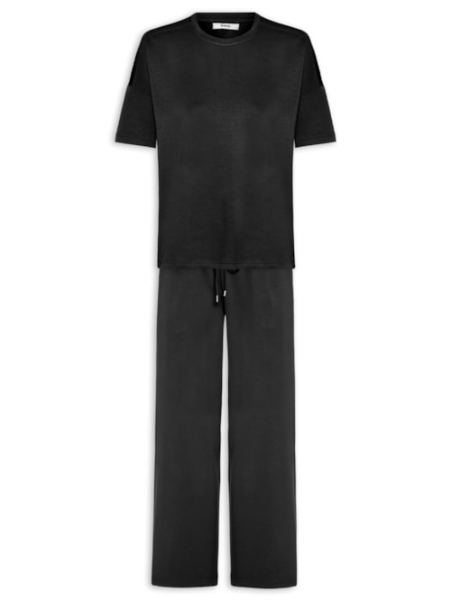Conjunto Feminino Básico Em Malha - Preto