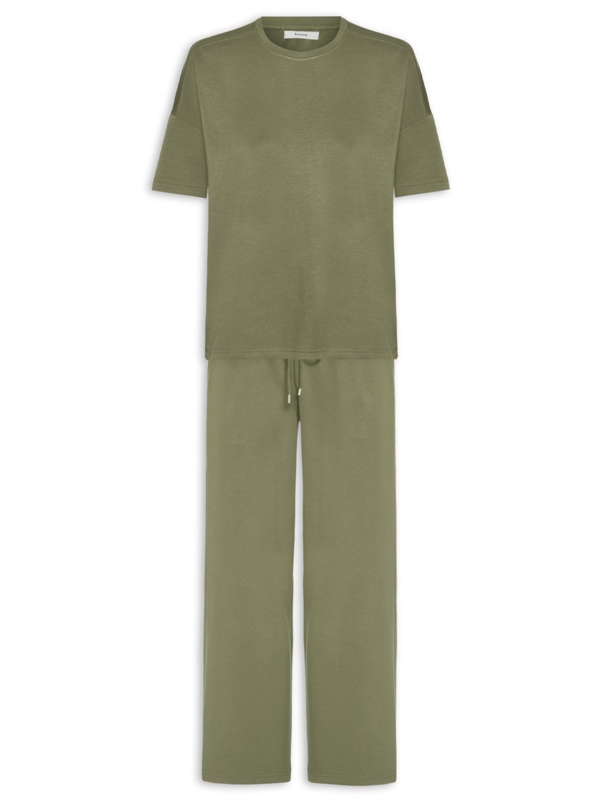 Conjunto Feminino Básico Em Malha Verde Basiq