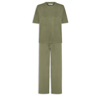 Conjunto Feminino Básico Em Malha - Verde