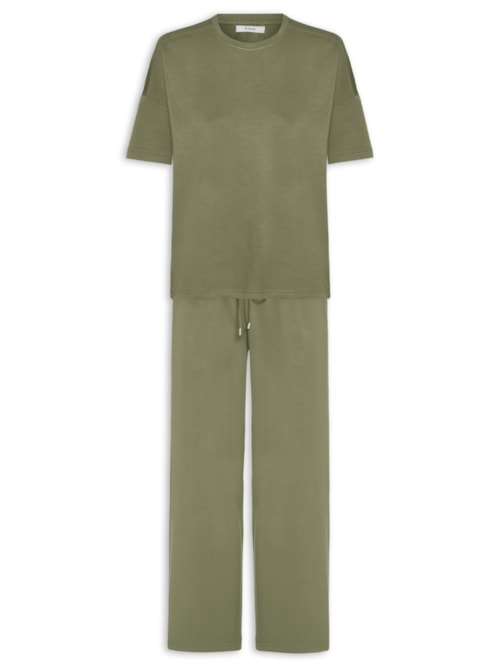 Conjunto Feminino Básico Em Malha - Verde