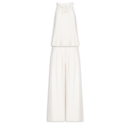 Conjunto Feminino Blusa Alcinha E Calça Pantalona - Off White