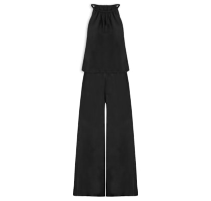 Conjunto Feminino Blusa Alcinha E Calça Pantalona - Preto