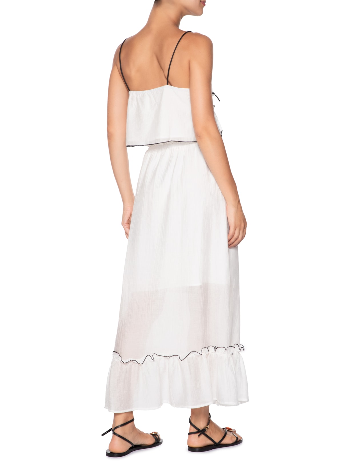 Conjunto Feminino Blusa Babados E Saia Midi Off White Market 33