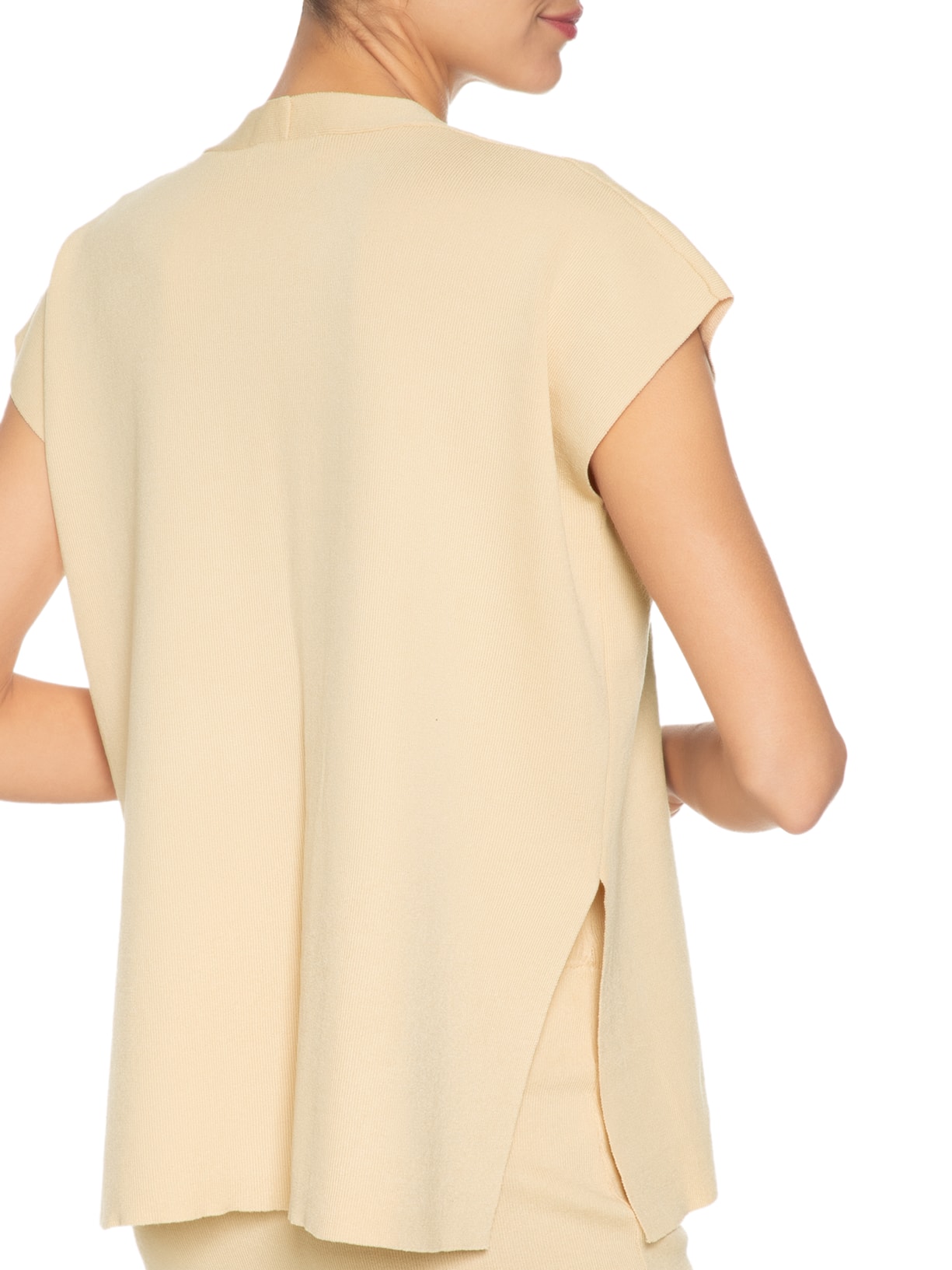 Conjunto Feminino Blusa e Saia em Tricot Amarelo '2Essential