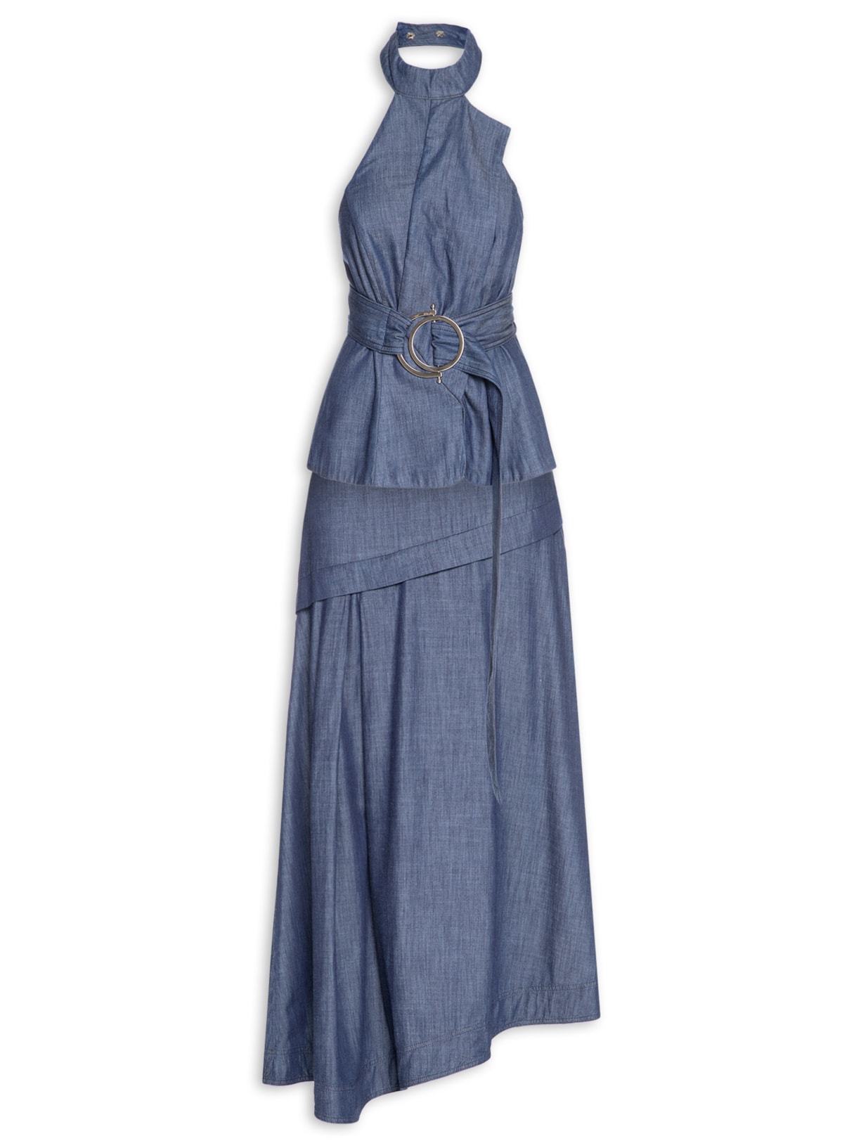 Conjunto Feminino Blusa/ Saia - Azul