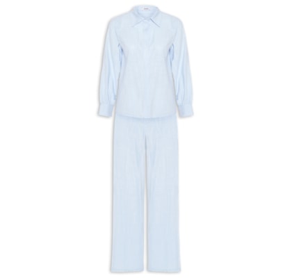 Conjunto Feminino Camisa E Calça - Azul