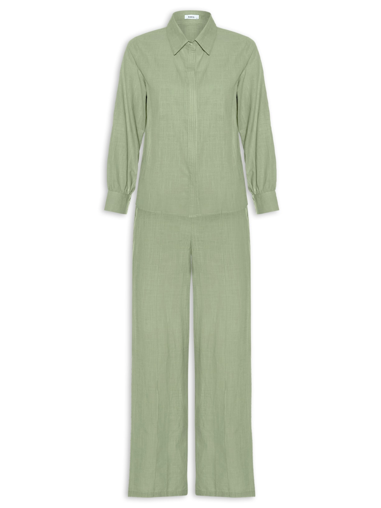 Conjunto Feminino Camisa E Calça - Verde