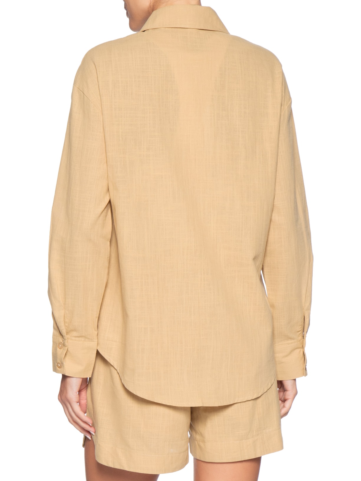 Conjunto Feminino Camisa E Short Amarelo Basiq