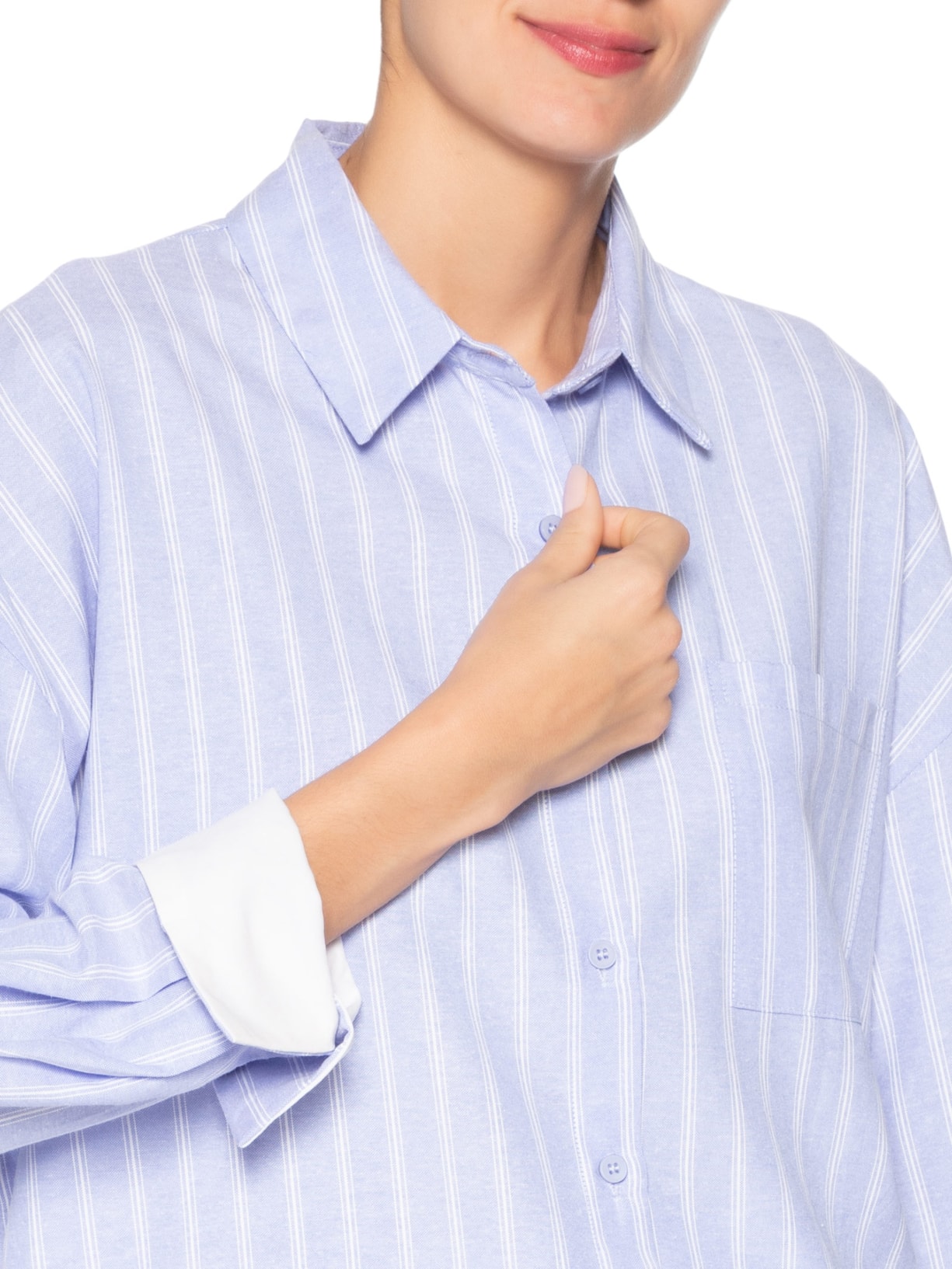 Conjunto Feminino Camisa e Short Azul Market 33