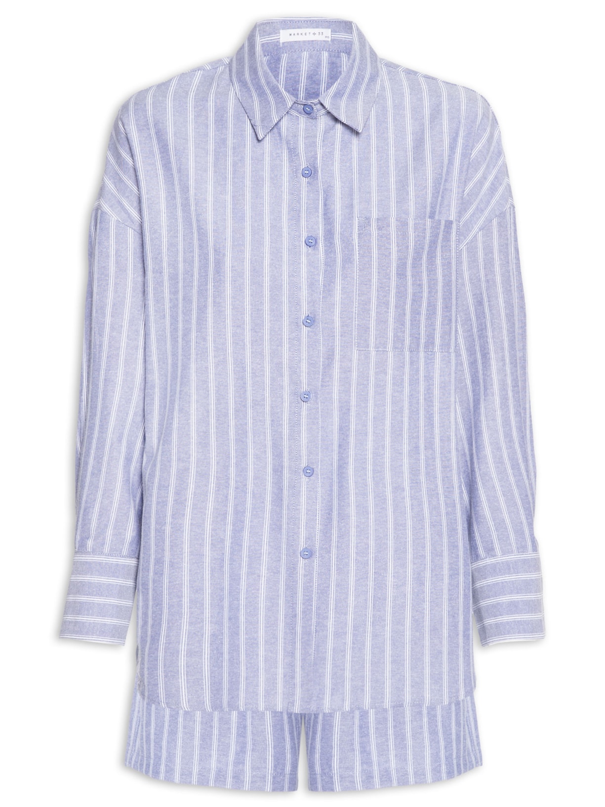 Conjunto Feminino Camisa e Short - Azul