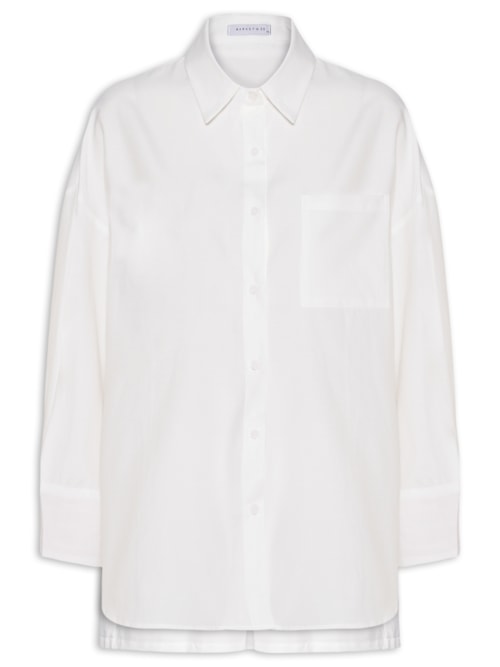 Conjunto Feminino Camisa e Short - Branco