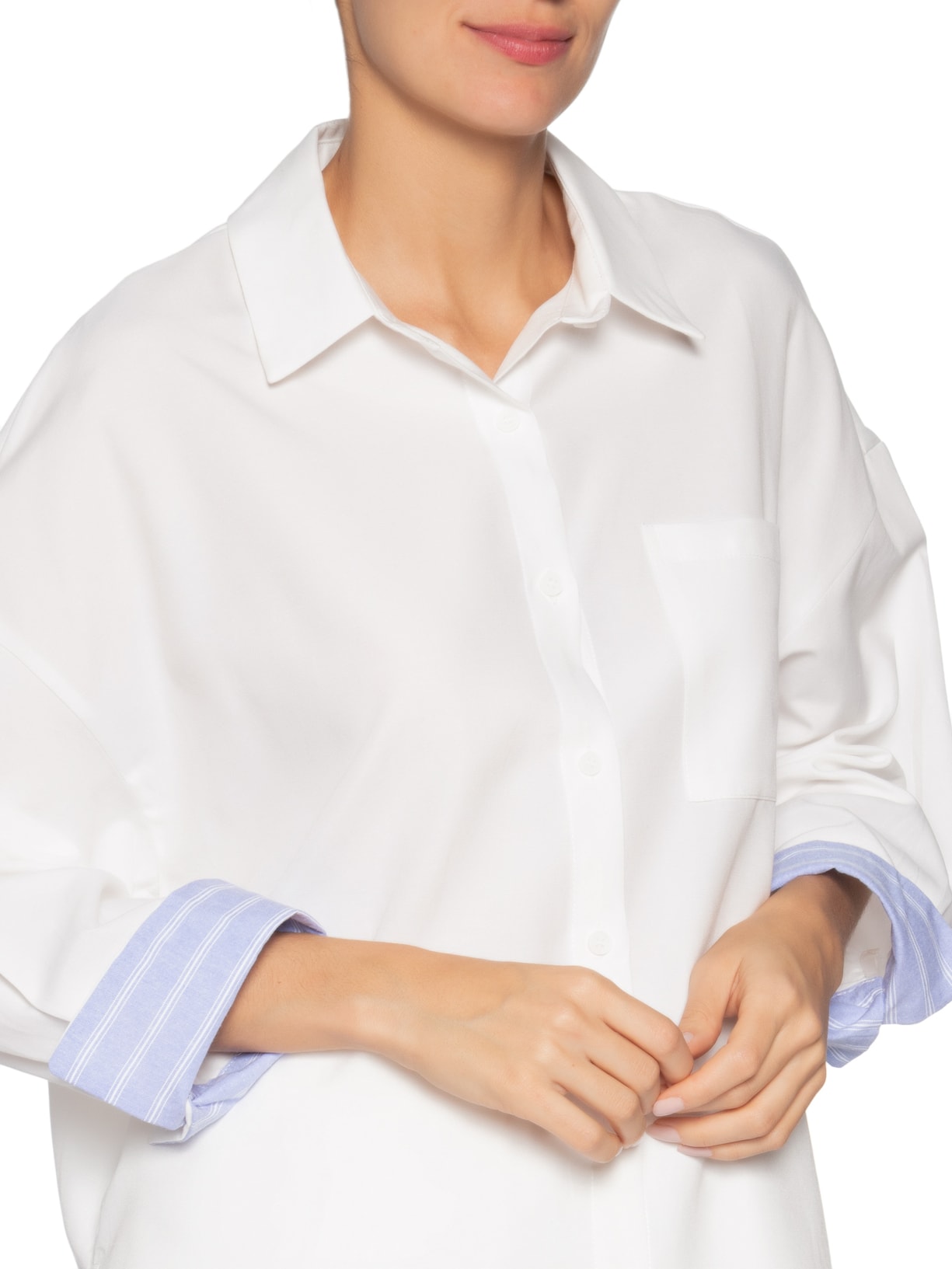 Conjunto Feminino Camisa e Short Branco Market 33