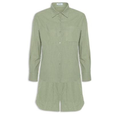 Conjunto Feminino Camisa E Short - Verde