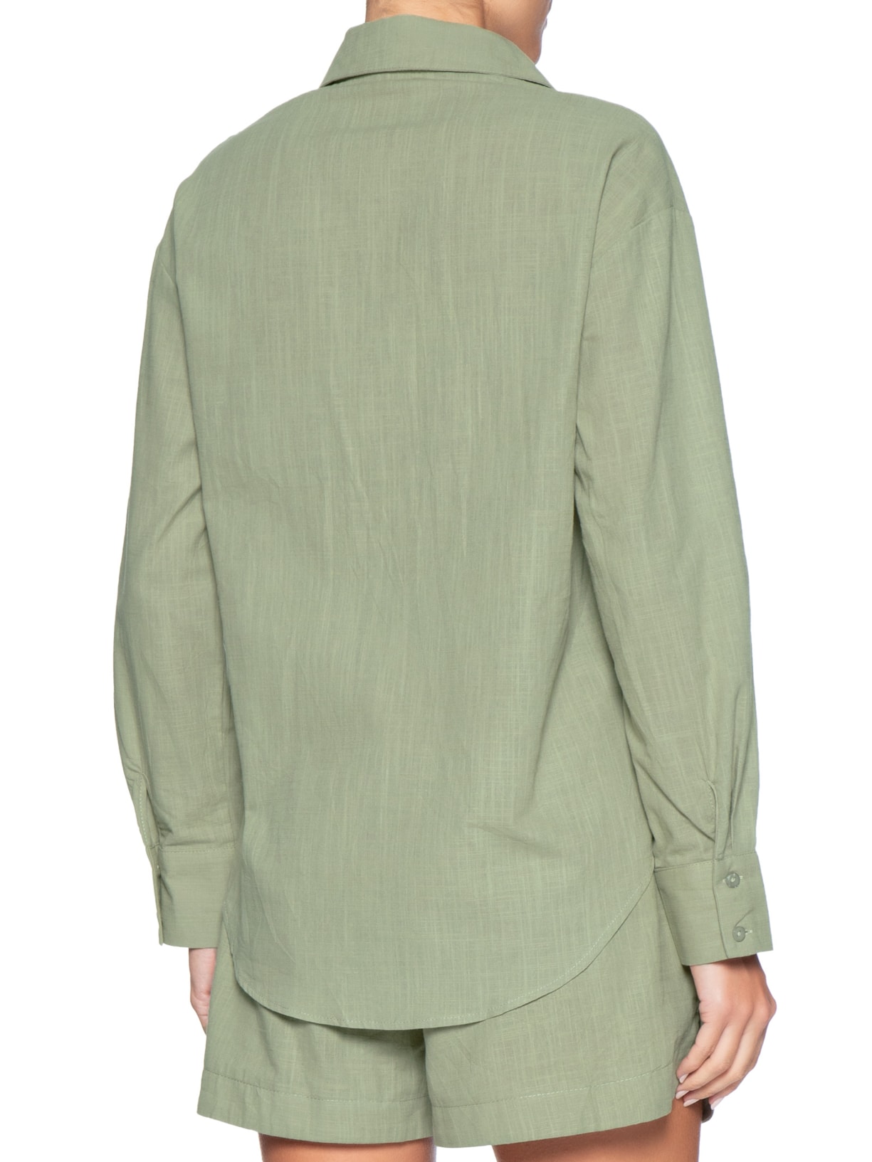 Conjunto Feminino Camisa E Short Verde Basiq