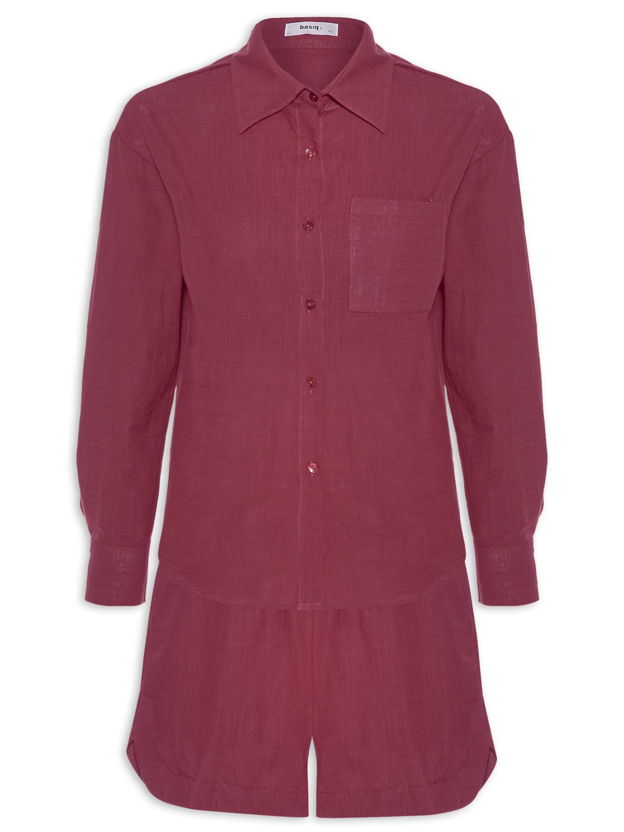 Conjunto Feminino Camisa E Short - Vermelho