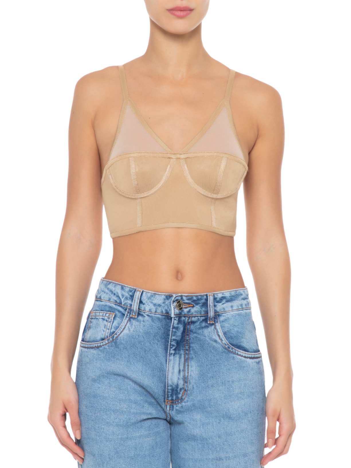 Conjunto Feminino Cesca Ocher Bege Niini