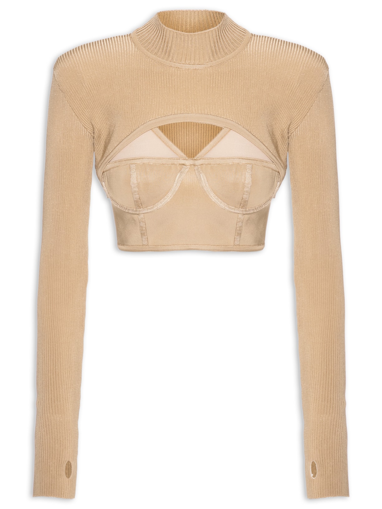 Conjunto Feminino Cesca Ocher Bege Niini