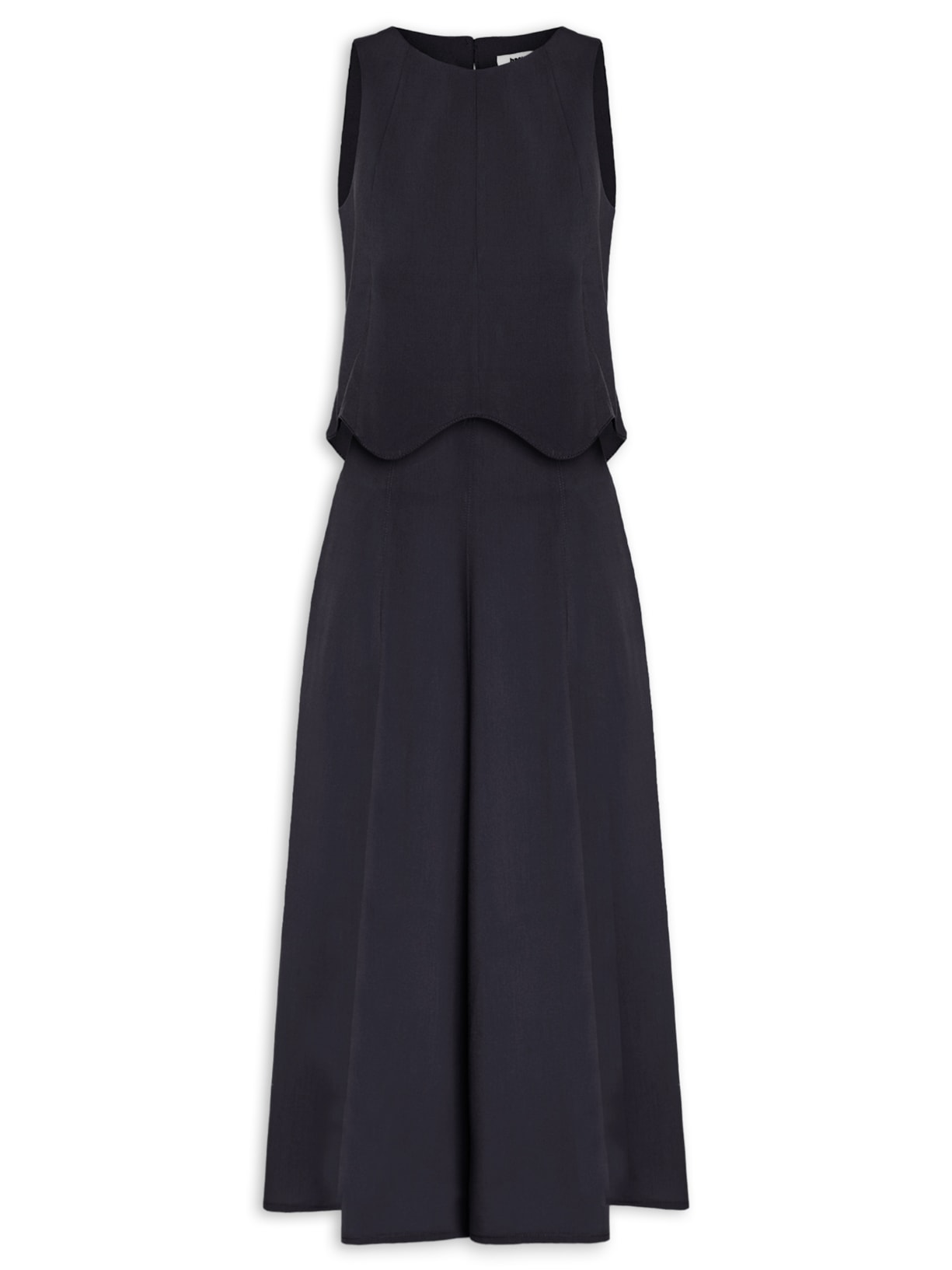 Conjunto Feminino Colete Com Saia - Azul