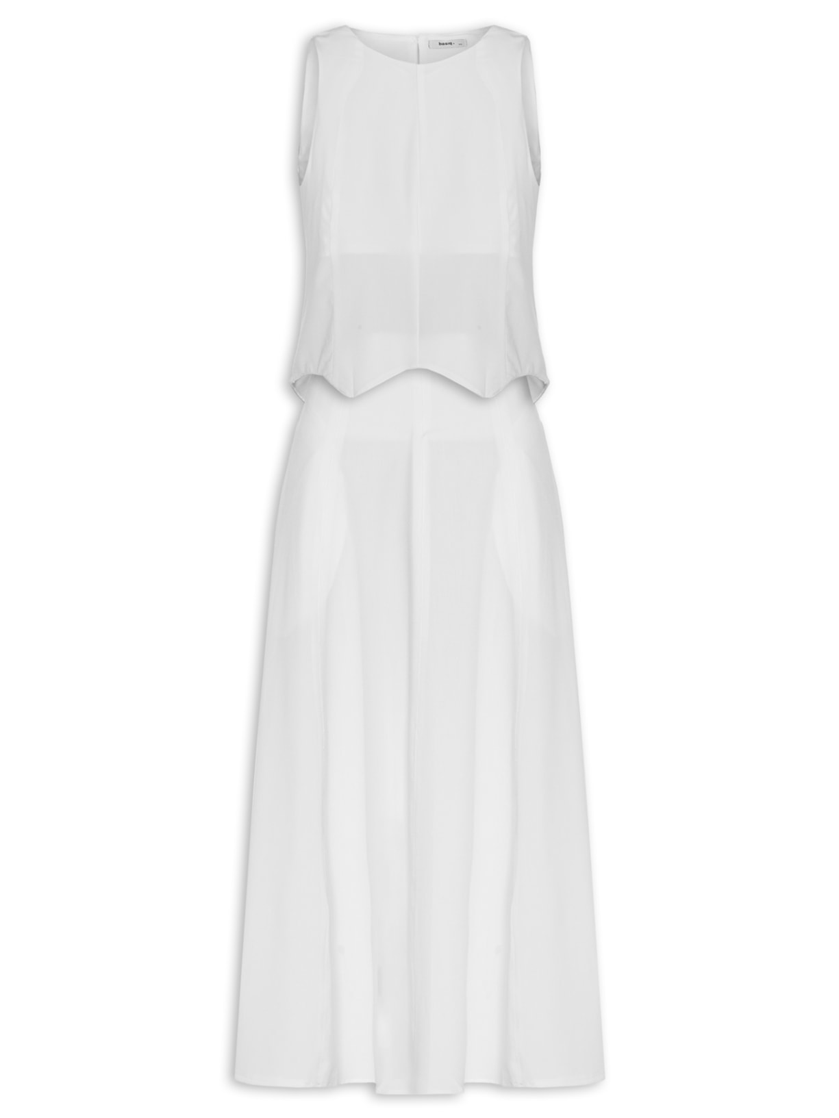 Conjunto Feminino Colete Com Saia - Branco