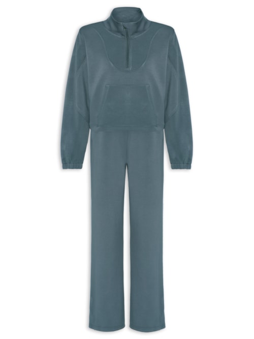 Conjunto Feminino de Moletom – Cinza