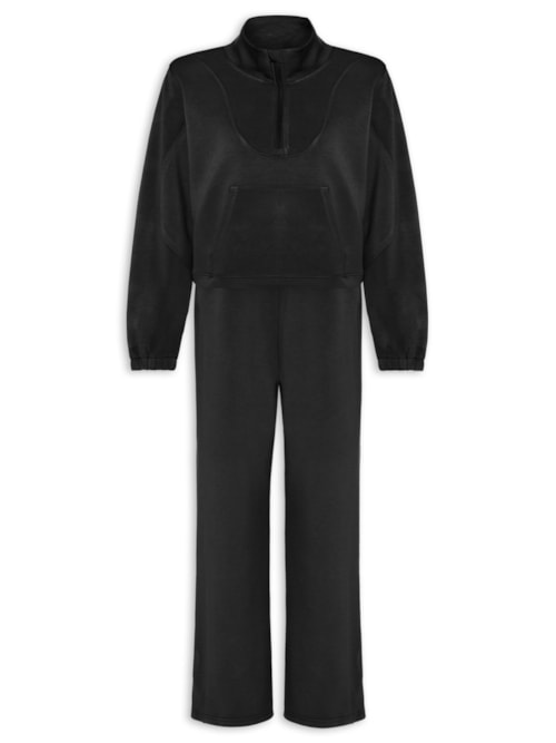 Conjunto Feminino de Moletom – Preto