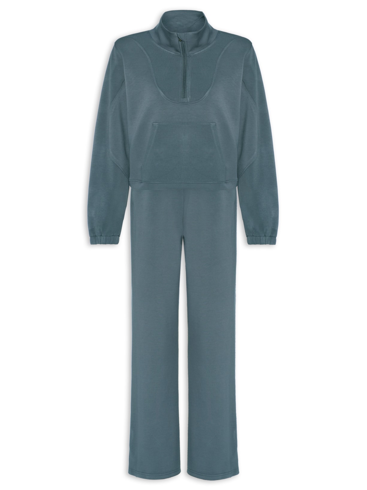 Conjunto Feminino de Moletom Cinza Market 33