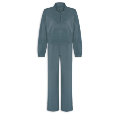 Conjunto Feminino de Moletom – Cinza