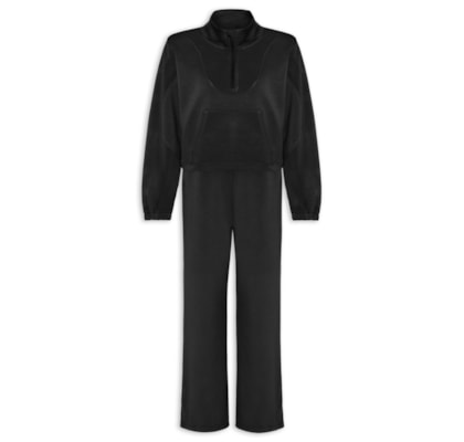 Conjunto Feminino de Moletom – Preto
