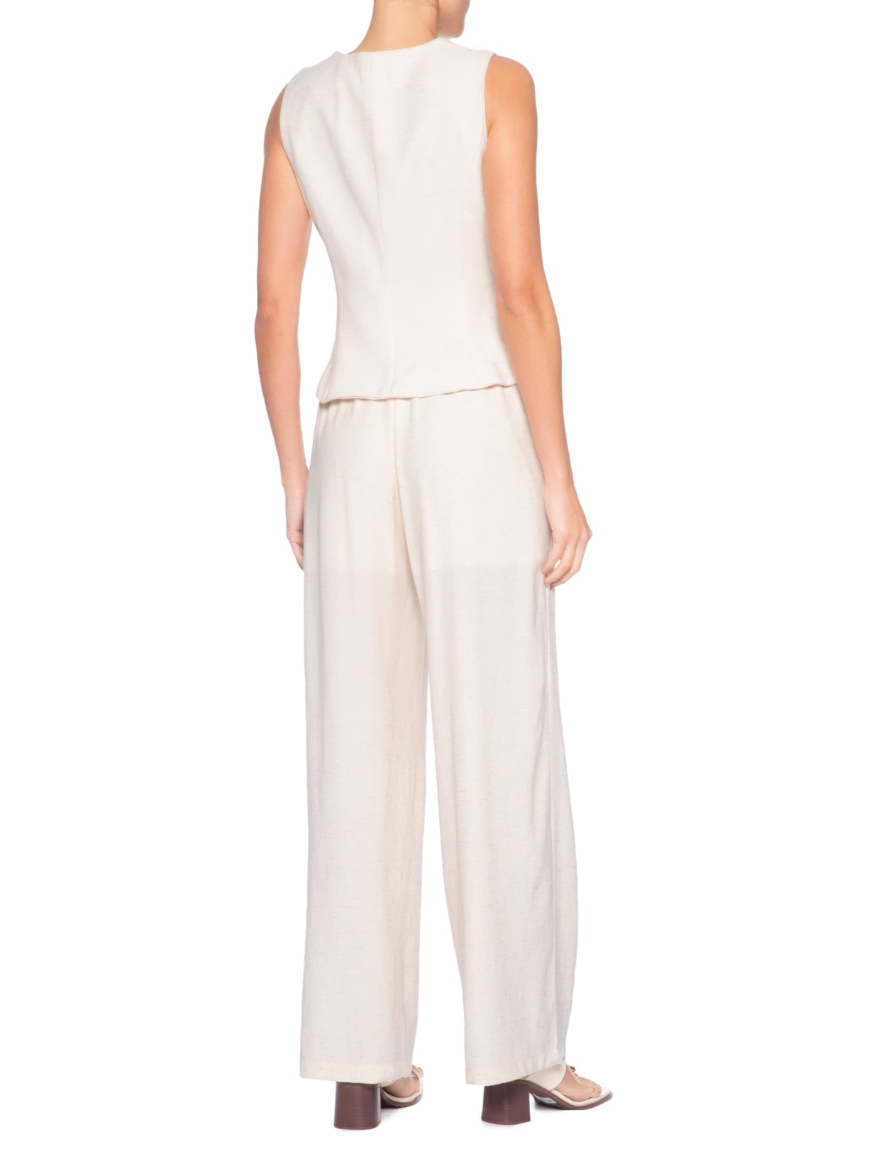 Conjunto Feminino Em Alfaiataria Colete Com Calça Bege '2Essential