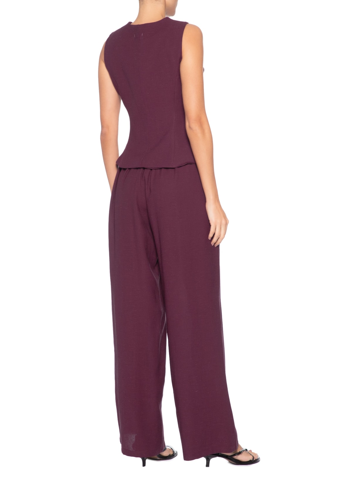 Conjunto Feminino Em Alfaiataria Colete Com Calça Vermelho '2Essential