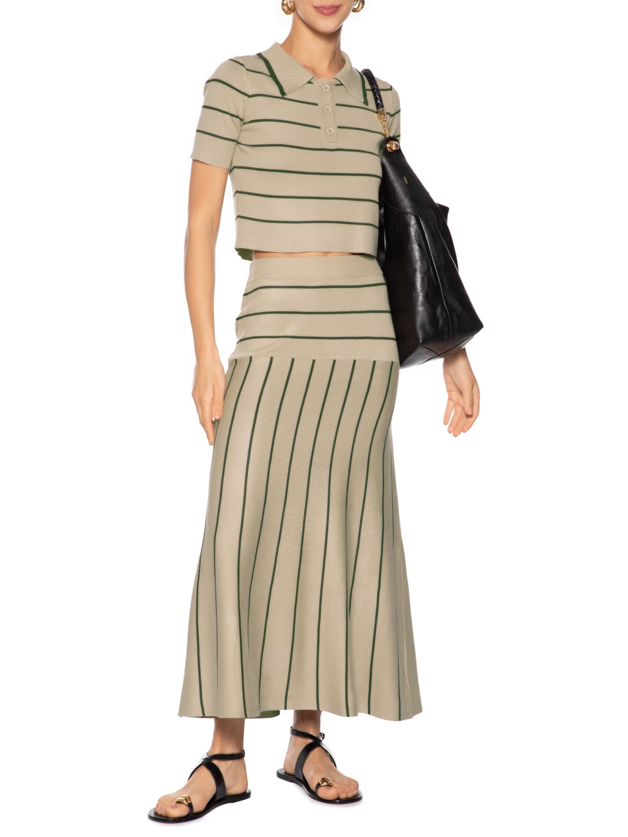 Conjunto Feminino Em Tricot Bege   Market 33