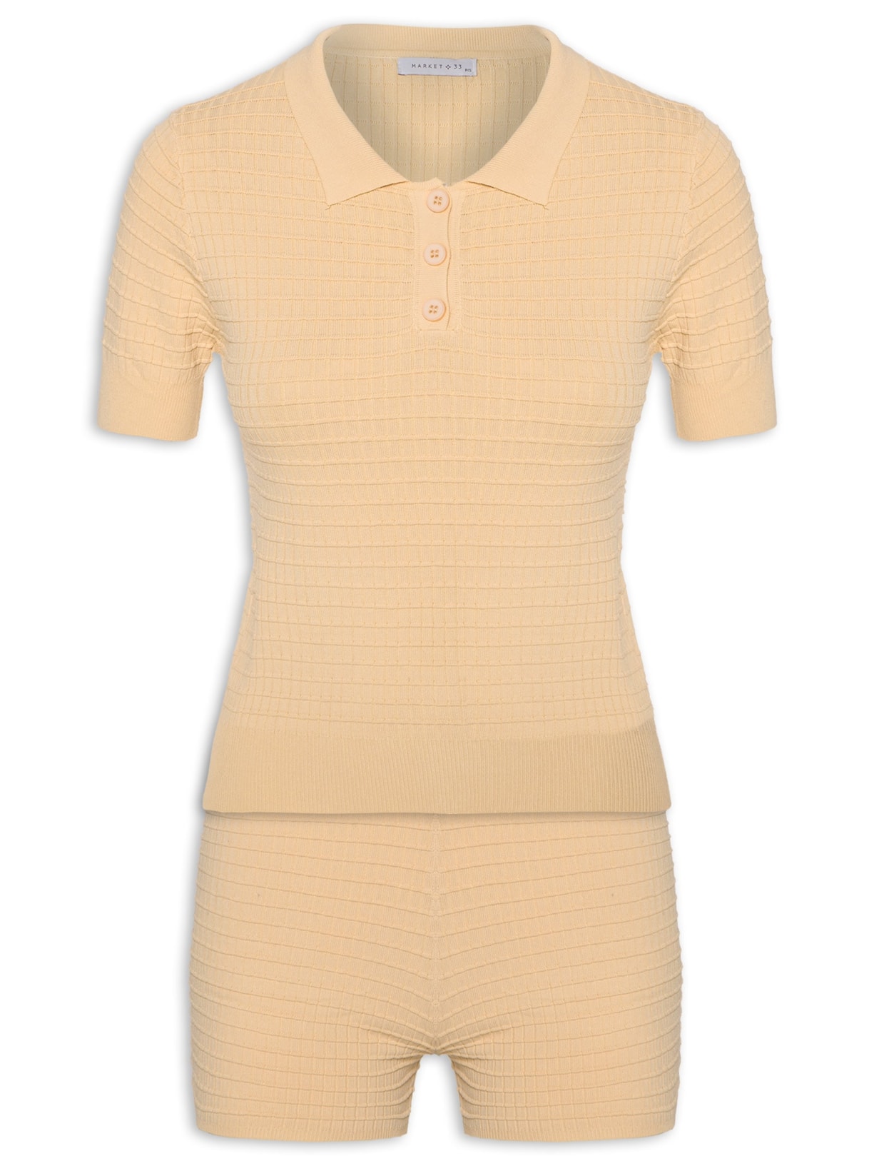 Conjunto Feminino Em Tricot - Bege