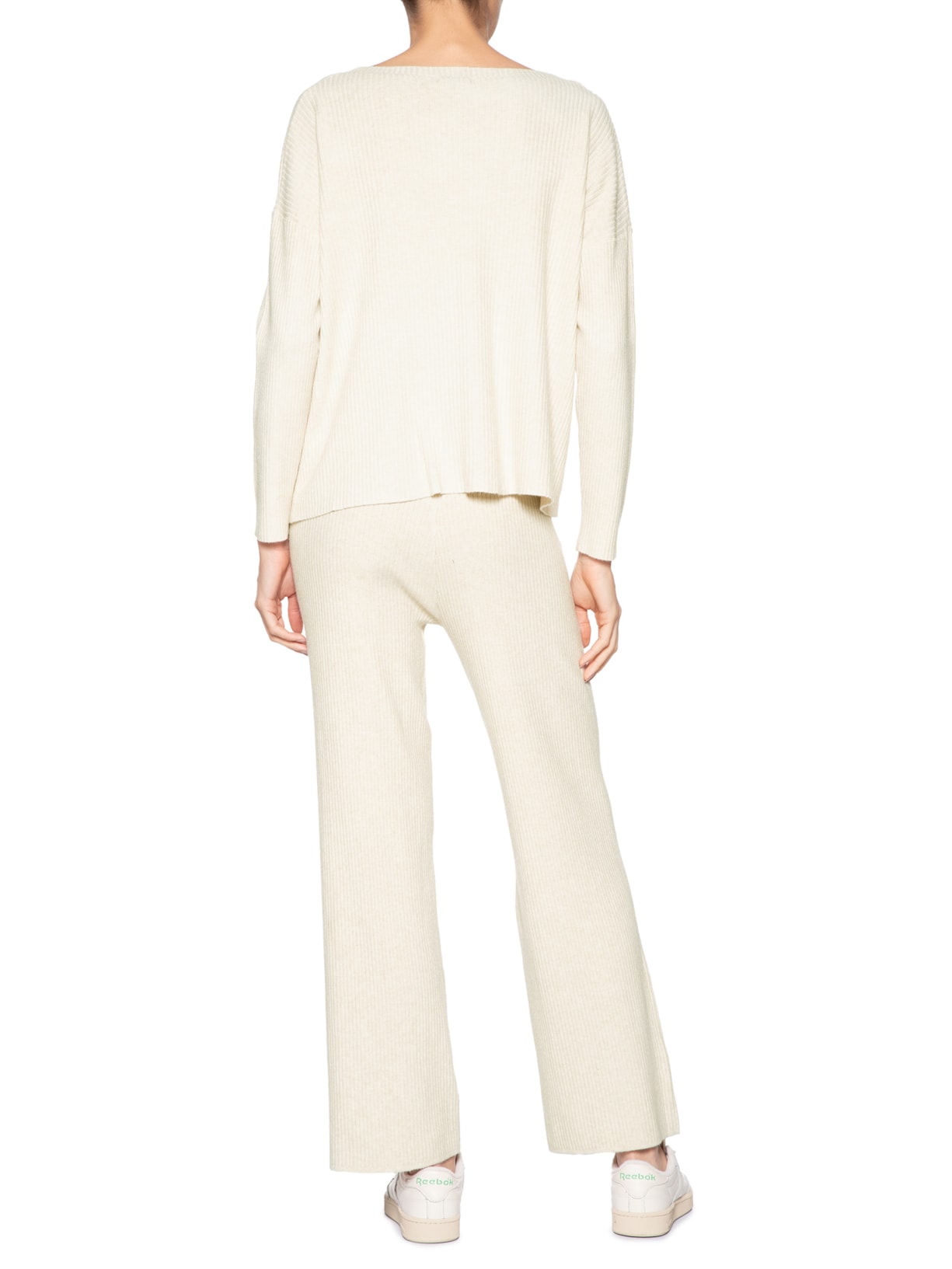 Conjunto Feminino Em Tricot Bege Basiq